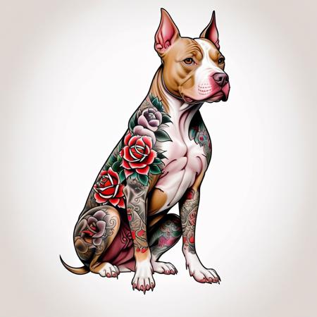 00175-685493441-_lora_Traditional_Tattoos_0.65_ pitbull dog in style of tr4dt4t, traditional tattoo, white background,.png